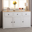 Panama 3 Door 3 Drawer Sideboard - Seconique