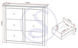 Panama 6 Drawer Chest - Seconique