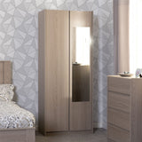 Paris 2 Door Mirrored Wardrobe - Seconique