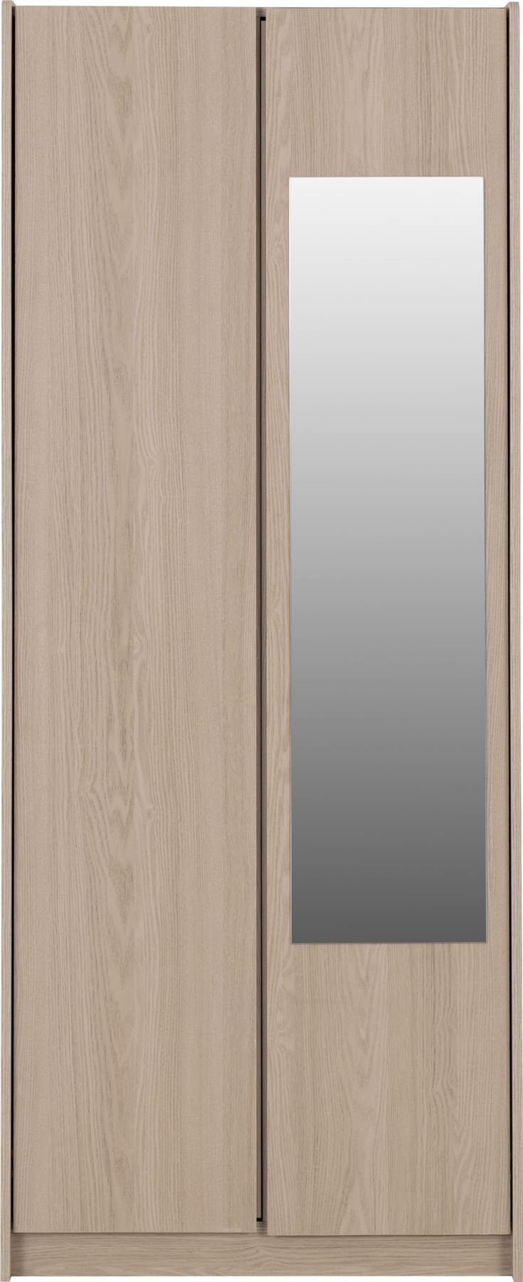 Paris 2 Door Mirrored Wardrobe - Seconique