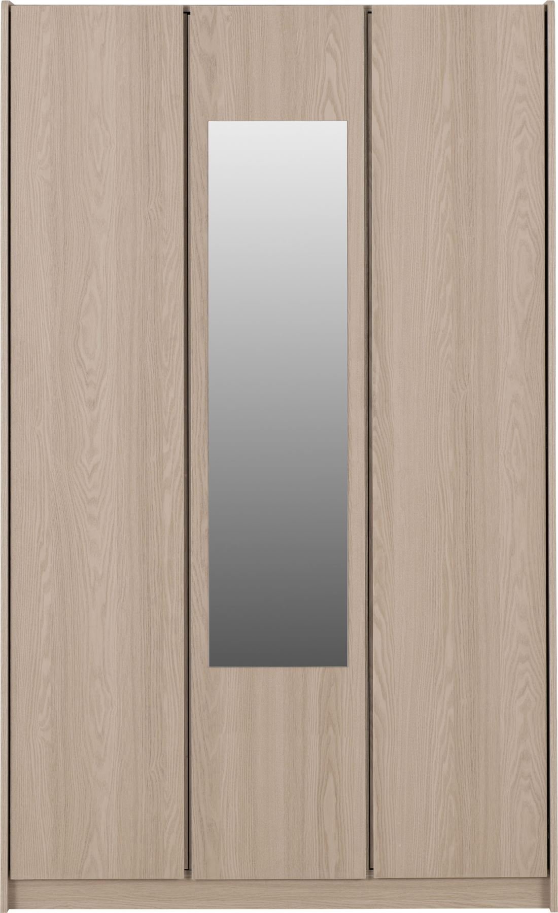 Paris 3 Door Mirrored Wardrobe - Seconique