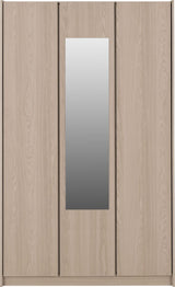 Paris 3 Door Mirrored Wardrobe - Seconique