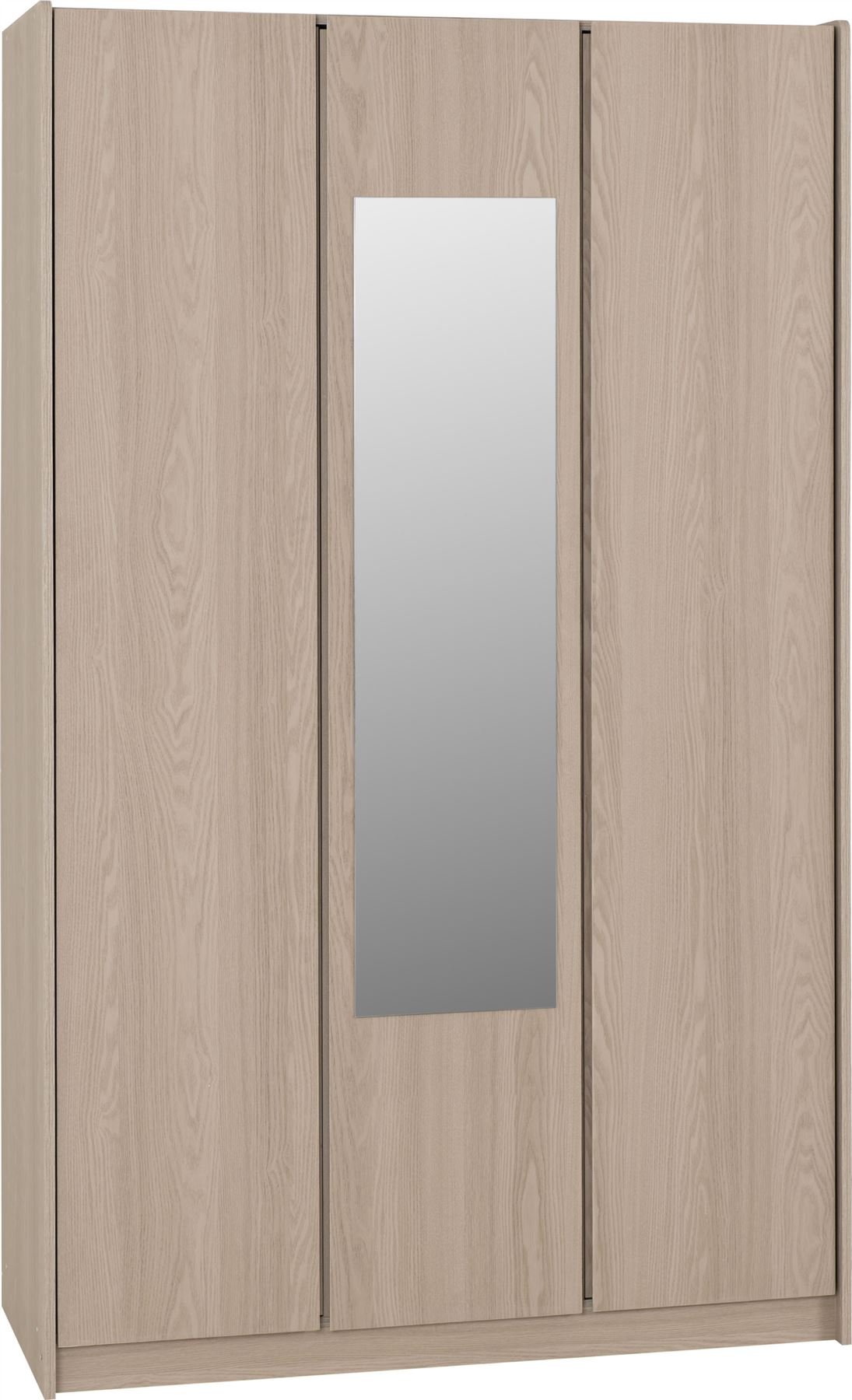Paris 3 Door Mirrored Wardrobe - Seconique
