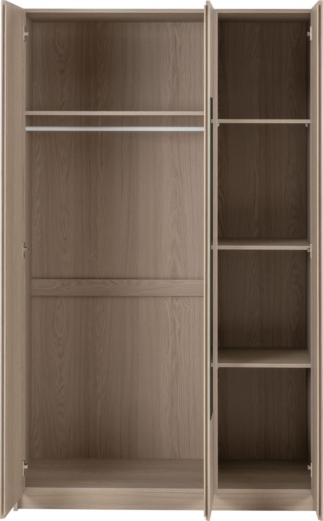 Paris 3 Door Mirrored Wardrobe - Seconique