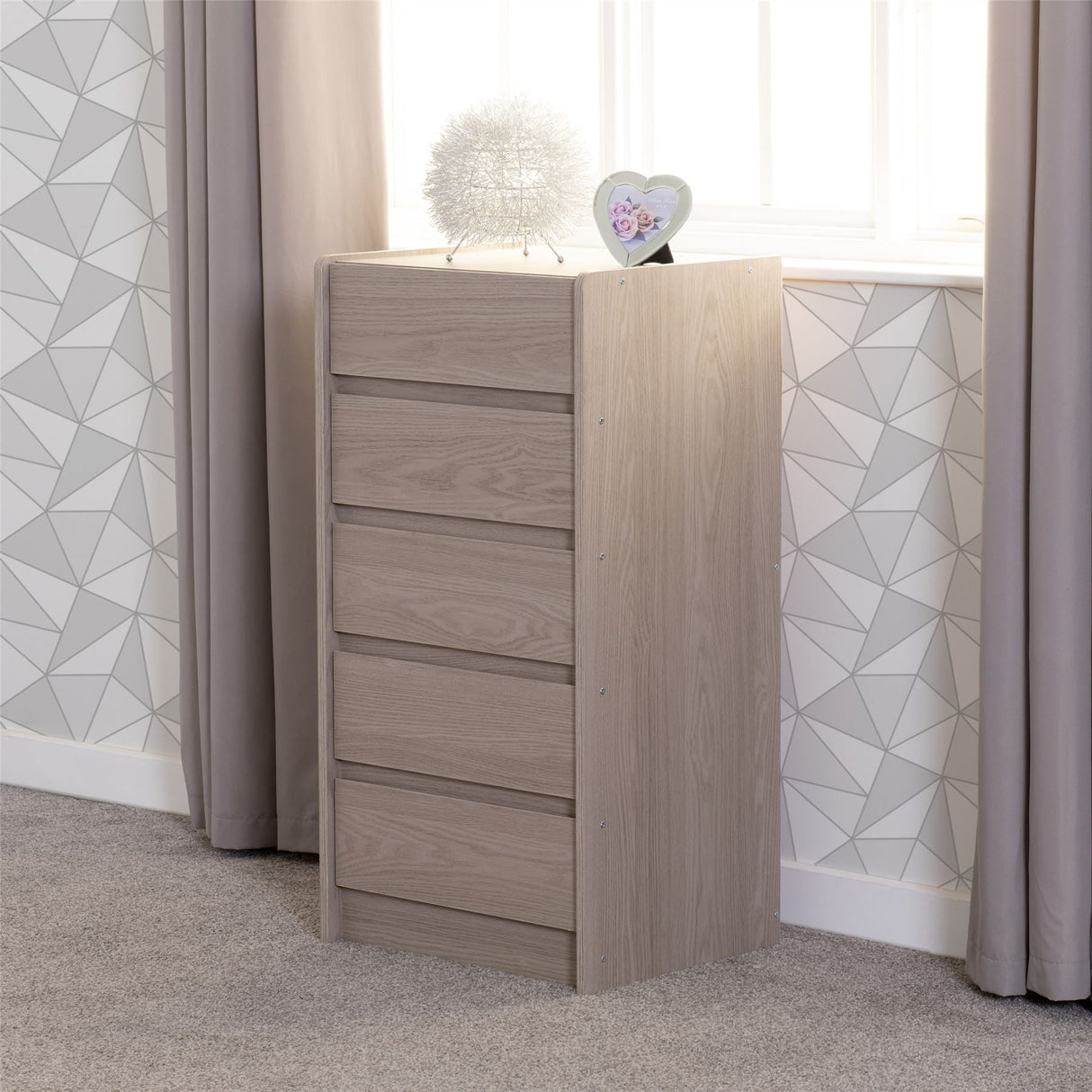 Paris 5 Drawer Chest - Seconique