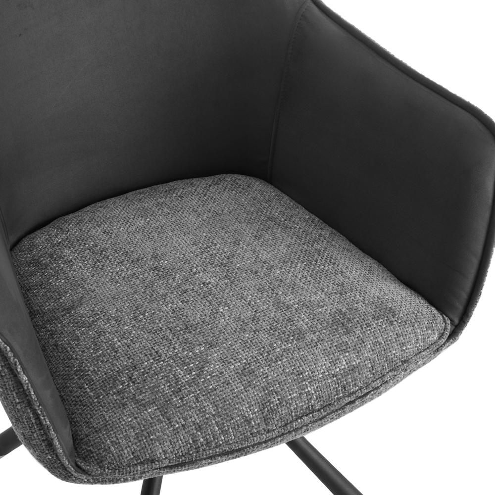 Pearl Two Tone Fabric Swivel Dining Chair - TGC