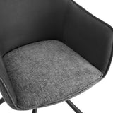 Pearl Two Tone Fabric Swivel Dining Chair - TGC