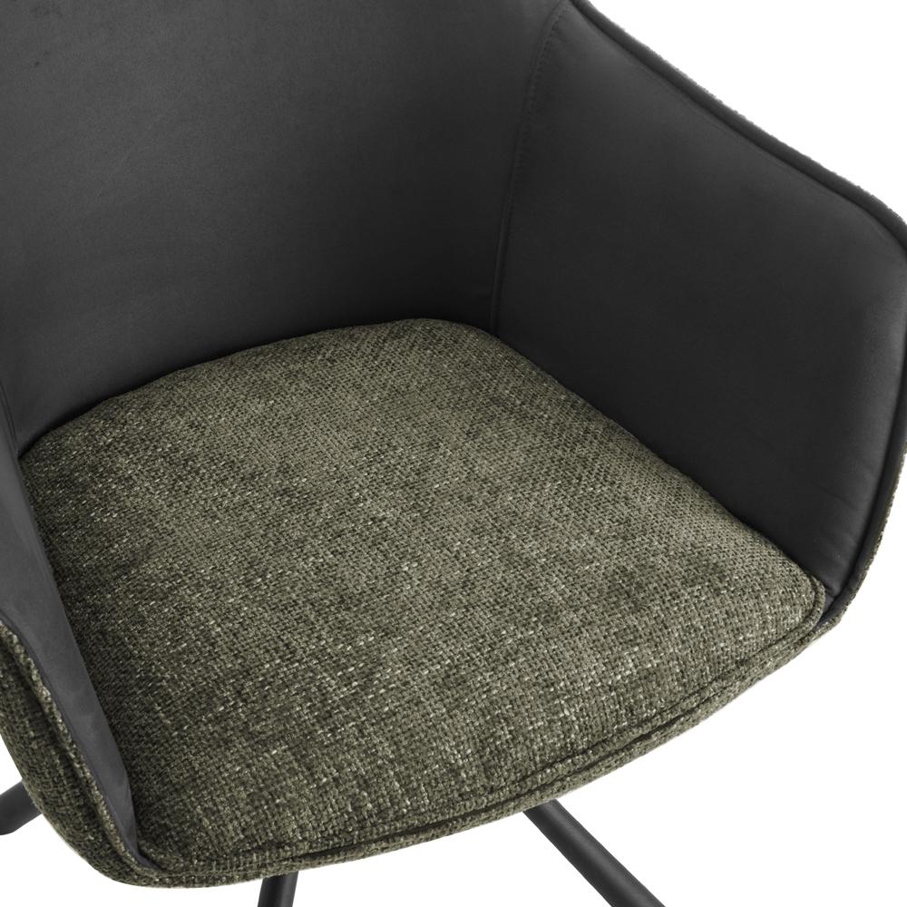 Pearl Two Tone Fabric Swivel Dining Chair - TGC
