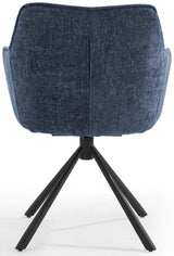 Pearl Two Tone Fabric Swivel Dining Chair - TGC