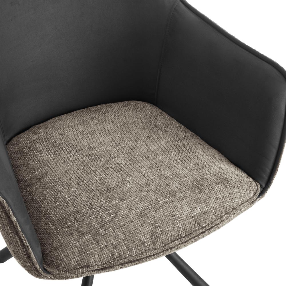 Pearl Two Tone Fabric Swivel Dining Chair - TGC