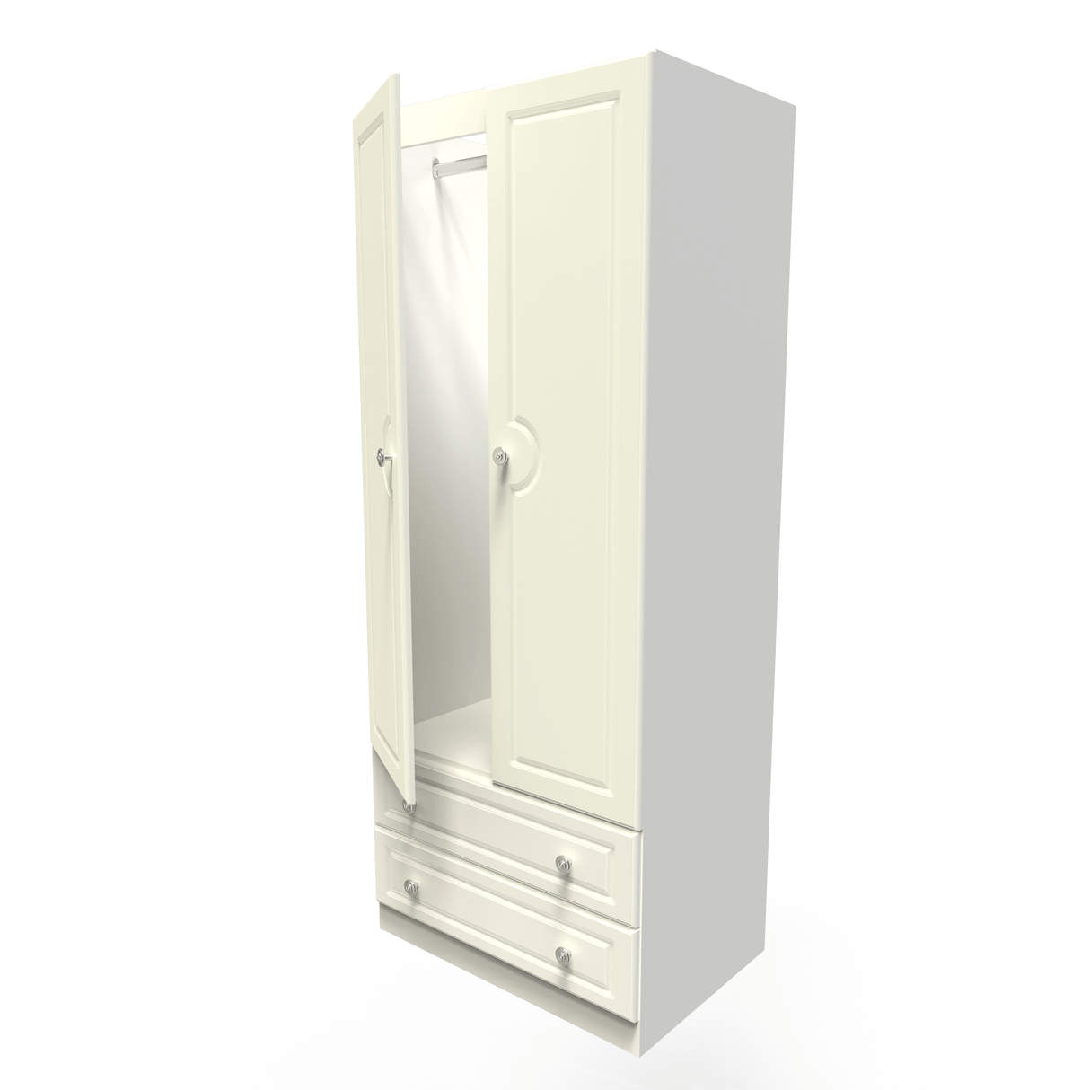 Pembroke 2 Door 2 Drawer Wardrobe - Welcome Furniture