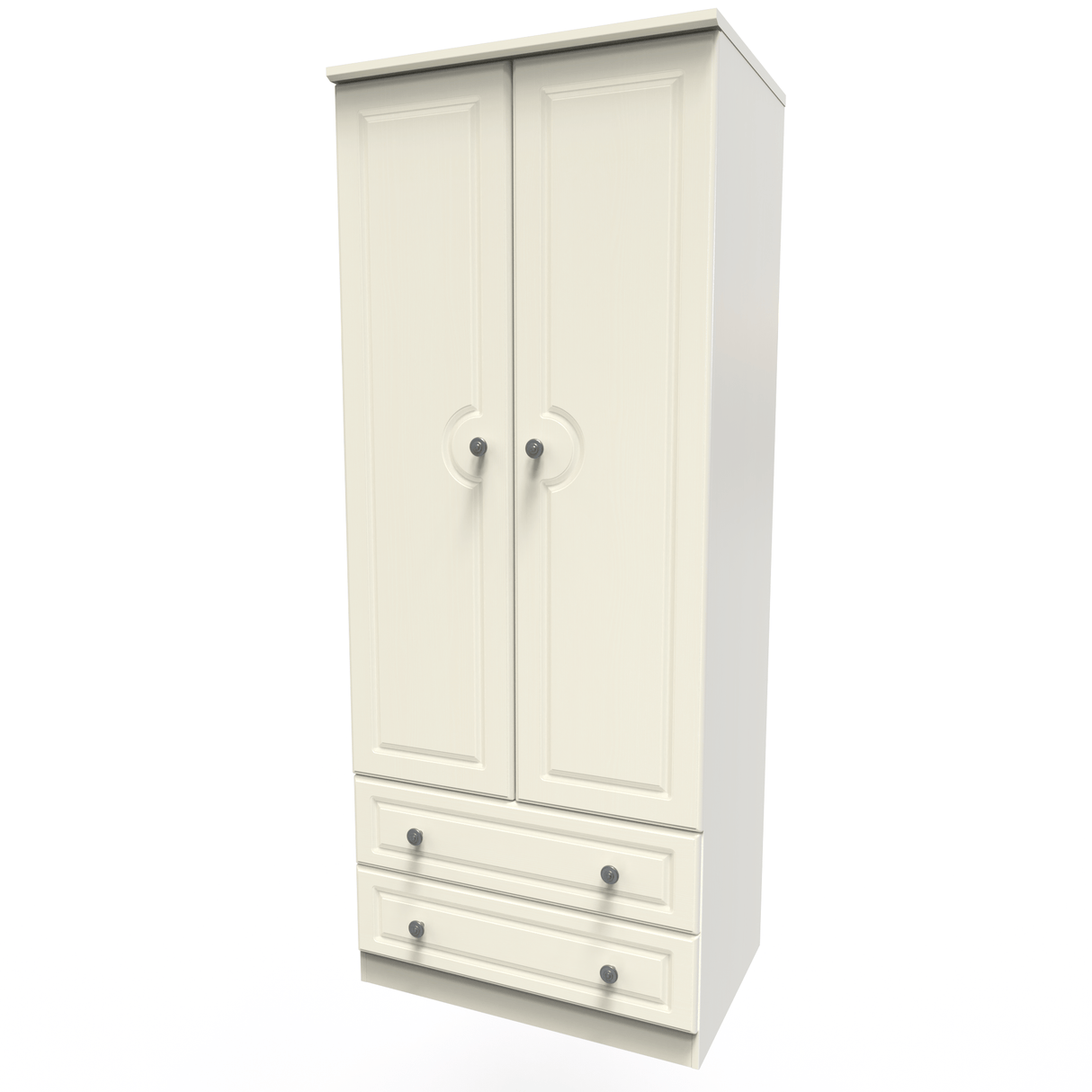 Pembroke 2 Door 2 Drawer Wardrobe - Welcome Furniture