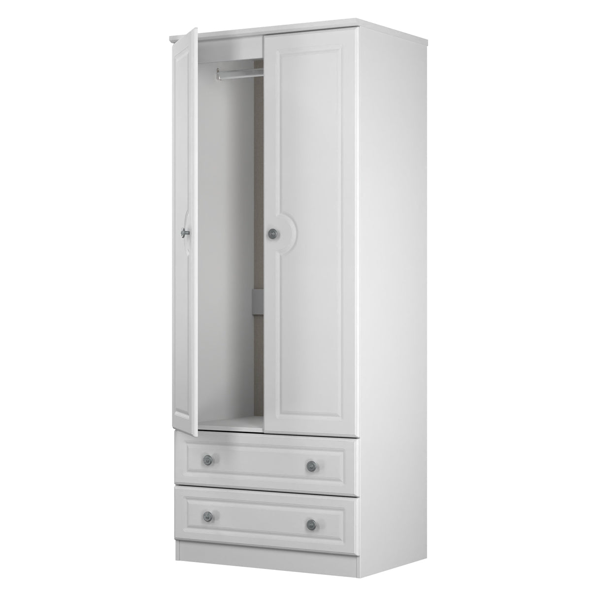 Pembroke 2 Door 2 Drawer Wardrobe - Welcome Furniture