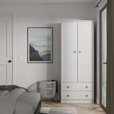Pembroke 2 Door 2 Drawer Wardrobe - Welcome Furniture