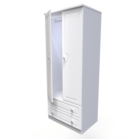 Pembroke 2 Door 2 Drawer Wardrobe - Welcome Furniture