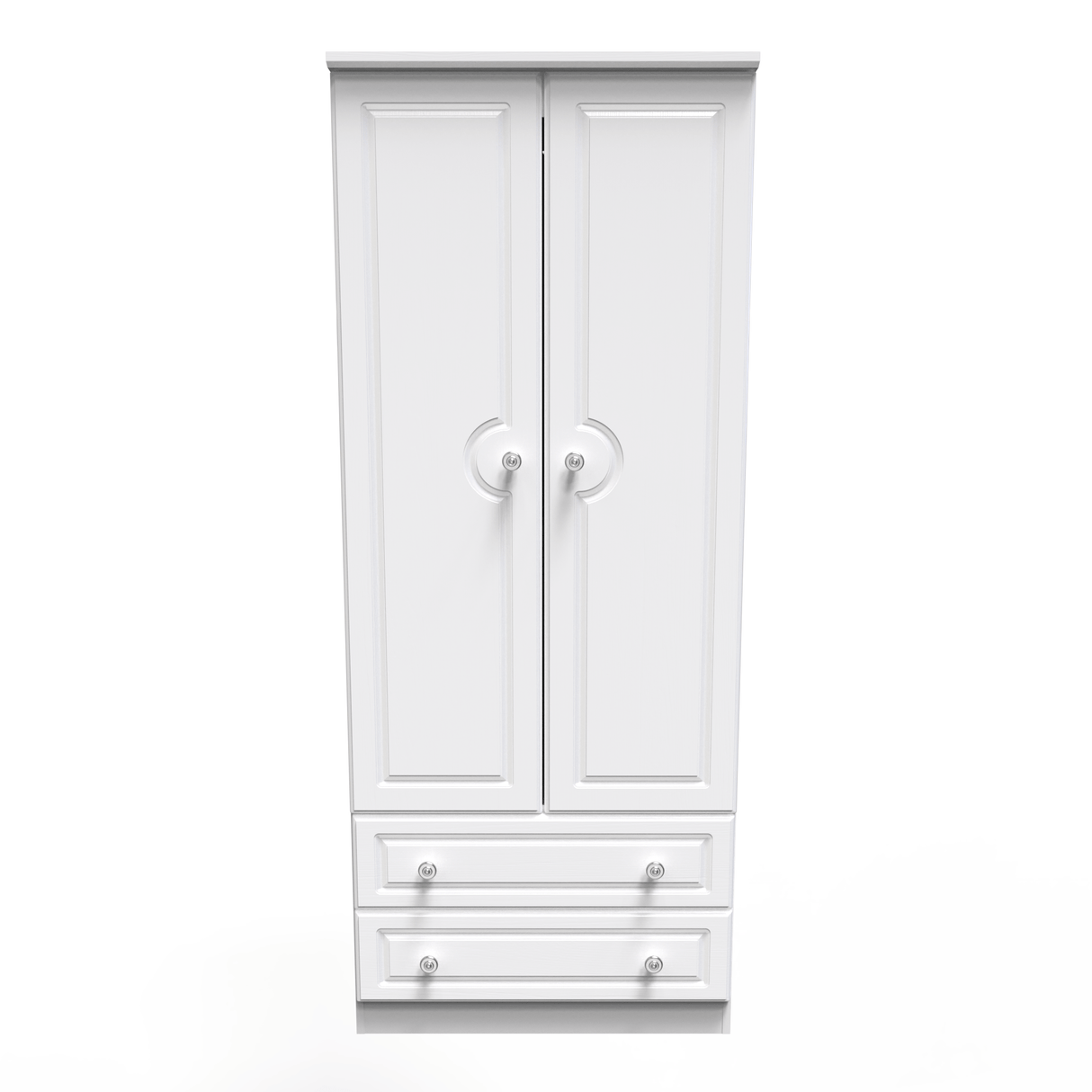 Pembroke 2 Door 2 Drawer Wardrobe - Welcome Furniture