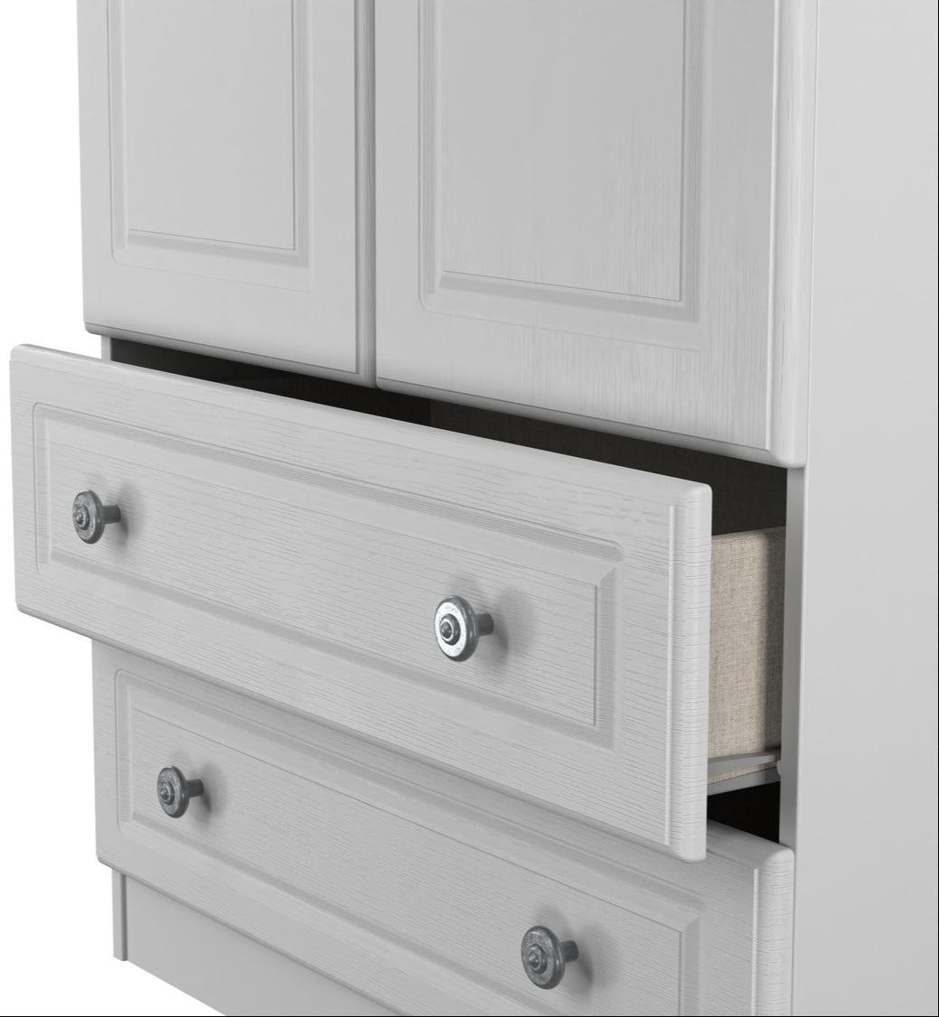 Pembroke 3 Drawer Bedside, 6 Drawer Chest & Wardrobe - Welcome Furniture