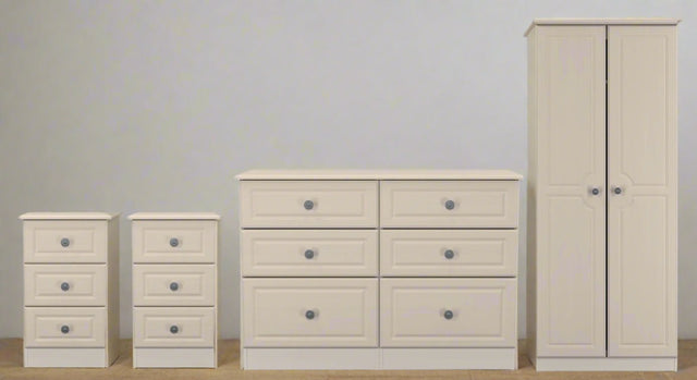 Pembroke 3 Drawer Bedside, 6 Drawer Chest & Wardrobe - Welcome Furniture
