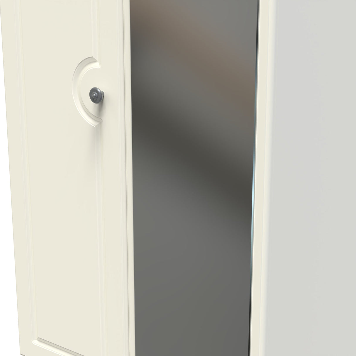 Pembroke Cream 2 Door 2 Drawer Mirrored Wardrobe - Welcome Furniture