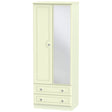 Pembroke Cream Tall 2 Door 2 Drawer Mirrored Wardrobe - Welcome Furniture