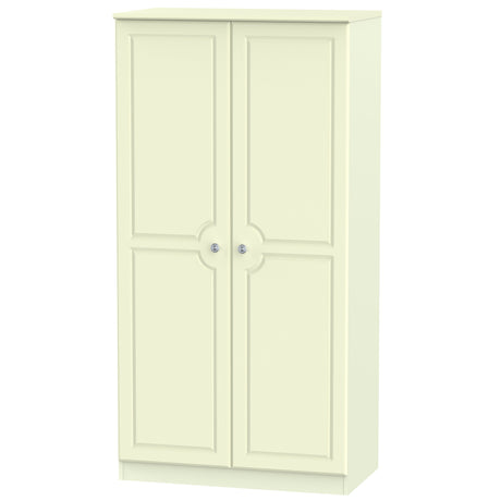 Pembroke Cream Wide 2 Door Wardrobe - Welcome Furniture