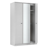Pembroke Grey Ash 3 Door Mirrored Wardrobe - Welcome Furniture