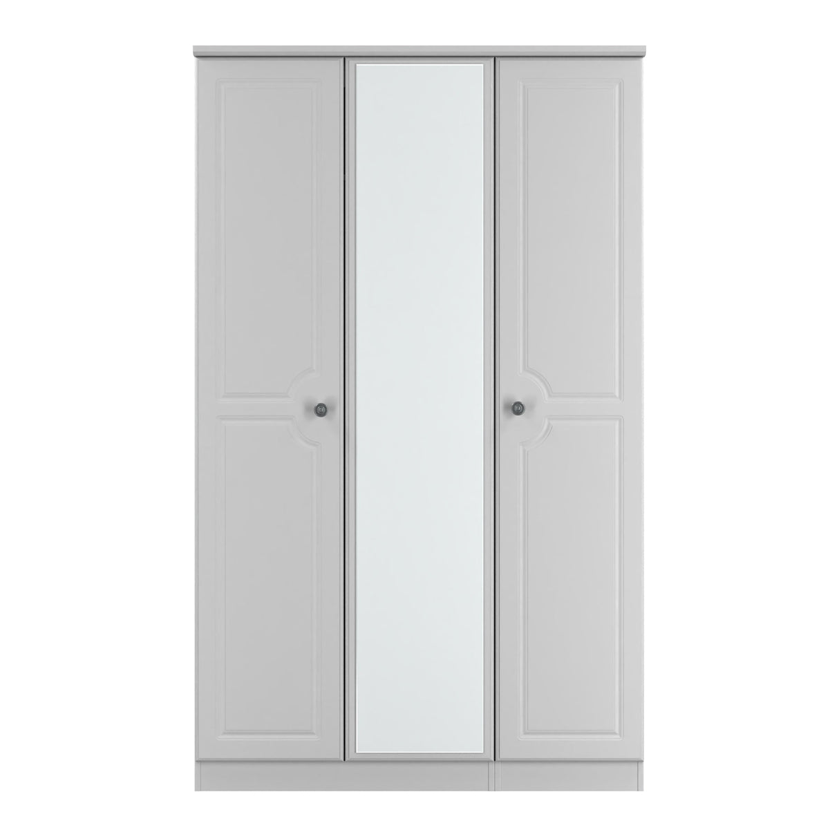 Pembroke Grey Ash 3 Door Mirrored Wardrobe - Welcome Furniture