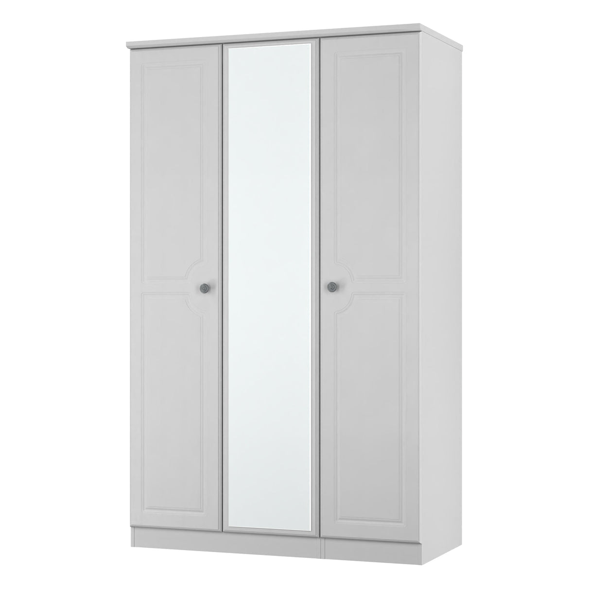 Pembroke Grey Ash 3 Door Mirrored Wardrobe - Welcome Furniture