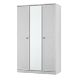 Pembroke Grey Ash 3 Door Mirrored Wardrobe - Welcome Furniture