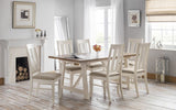 Pembroke Oak Veneer & Ivory Dining Table