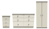 Pembroke Wardrobe, 3 Drawer Bedisde & 6 Drawer Chest - Welcome Furniture