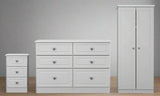 Pembroke Wardrobe, 3 Drawer Bedisde & 6 Drawer Chest - Welcome Furniture