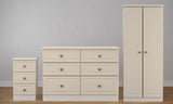 Pembroke Wardrobe, 3 Drawer Bedisde & 6 Drawer Chest - Welcome Furniture