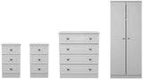 Pembroke Wardrobe, 3 Drawer Bedsides & 4 Drawer Chest - Welcome Furniture