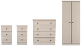 Pembroke Wardrobe, 3 Drawer Bedsides & 4 Drawer Chest - Welcome Furniture