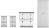 Pembroke Wardrobe, 3 Drawer Bedsides & 4 Drawer Chest - Welcome Furniture