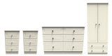 Pembroke Wardrobe, 3 Drawer Bedsides & 6 Drawer Chest - Welcome Furniture