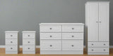 Pembroke Wardrobe, 3 Drawer Bedsides & 6 Drawer Chest - Welcome Furniture