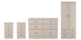 Pembroke Wardrobe, 3 Drawer Bedsides & 6 Drawer Chest - Welcome Furniture