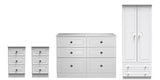 Pembroke Wardrobe, 3 Drawer Bedsides & 6 Drawer Chest - Welcome Furniture