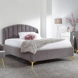 Pettine Velvet Ottoman Bed