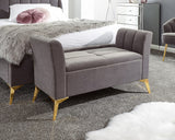 Pettine Velvet Ottoman Storage Bench