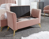 Pettine Velvet Ottoman Storage Bench