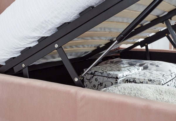Pettine Velvet Ottoman Bed - GFW