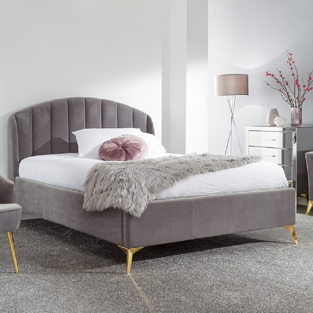 Pettine Velvet Ottoman Bed - GFW