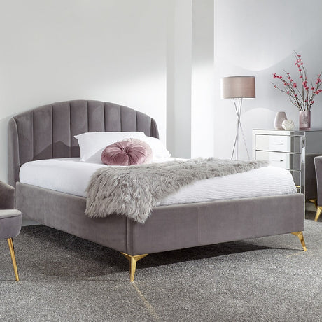 Pettine Velvet Ottoman Bed - GFW