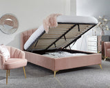 Pettine Velvet Ottoman Bed - GFW