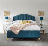 Pettine Velvet Ottoman Bed - GFW