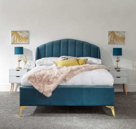 Pettine Velvet Ottoman Bed - GFW
