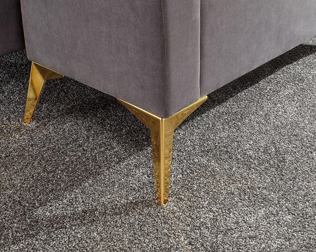 Pettine Velvet Ottoman Storage Bench - GFW